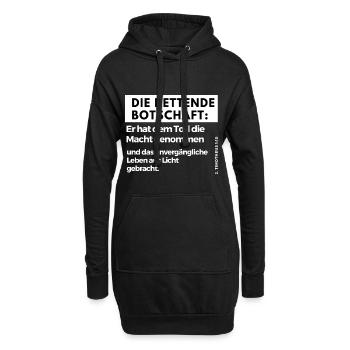 Die rettende Botschaft: - Hoodie-Kleid - Schwarz - Vorne