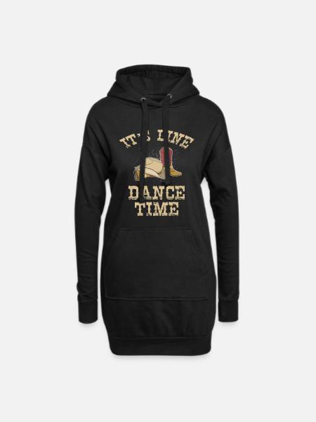 Linedance Country Spruch Linedance Dance Geschenk - Hoodie-Kleid - Schwarz