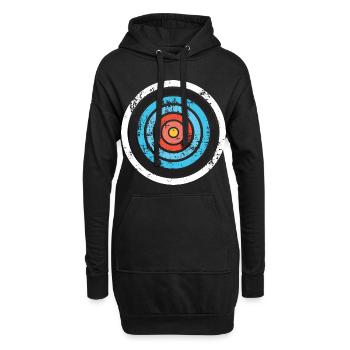 Tir à l'arc cible archer arc flèche chasse cadeau sport - Sweat-shirt à capuche long Femme - noir - Devant