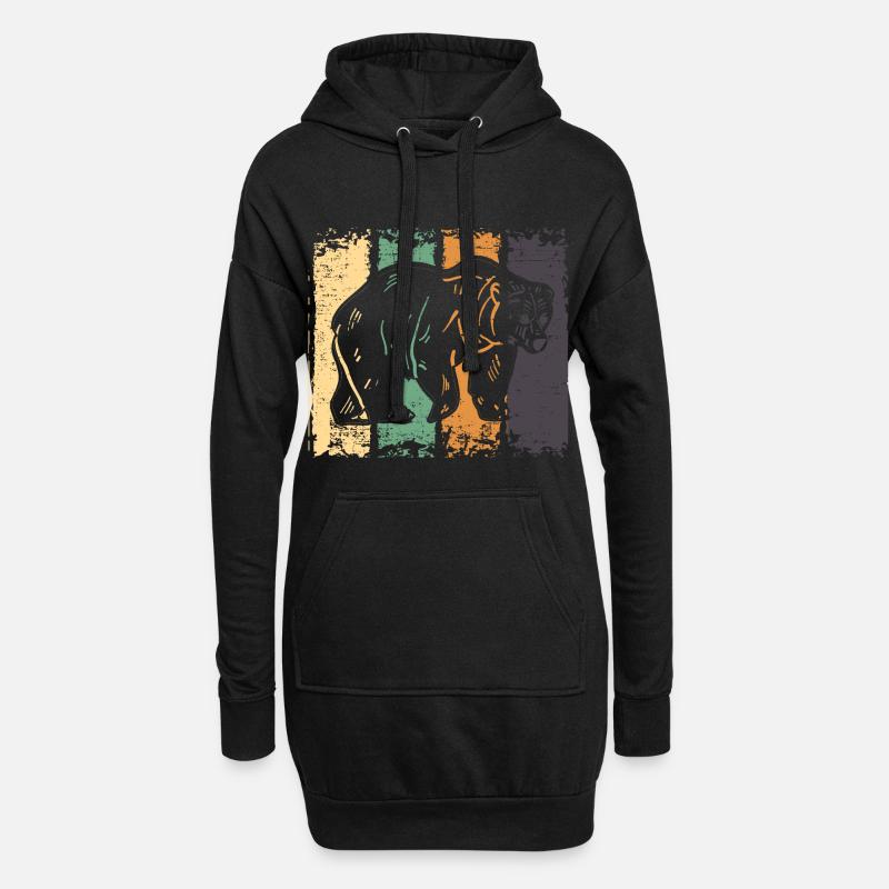 Ours - Sweat-shirt à capuche long Femme - noir