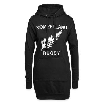 Vintage New Zealand rugby - Sweat-shirt à capuche long Femme - noir - Devant