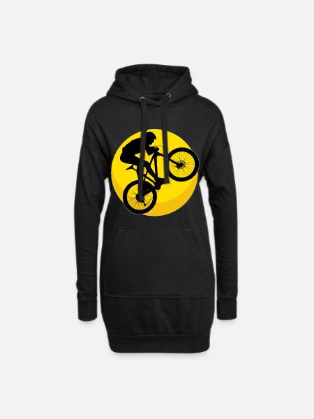 Mountainbike - Mountainbiking - Hoodie-Kleid - Schwarz