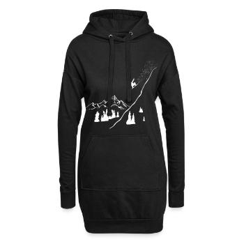 Snowboarder, Wintersport, Berge, Snowboard, Schnee - Hoodie-Kleid - Schwarz - Vorne