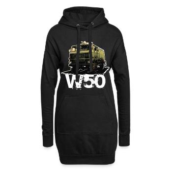 Camion NVA W50 LKW - Sweat-shirt à capuche long Femme - noir - Devant