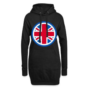 Royaume-Uni - Union Jack - Sweat-shirt à capuche long Femme - noir - Devant
