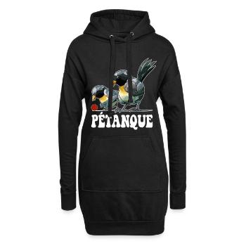 Boules de boules de boules pour pétanque - Sweat-shirt à capuche long Femme - noir - Devant