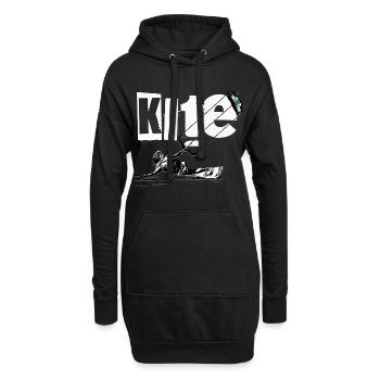 Cerf-volant - Sweat-shirt à capuche long Femme - noir - Devant