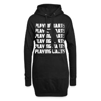 Dart spielen - Hoodie-Kleid - Schwarz - Vorne