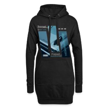 Never Stop Exploring - Hoodie-Kleid - Schwarz - Vorne