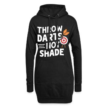 Lancer des fléchettes, pas de l’ombre - Sweat-shirt à capuche long Femme - noir - Devant