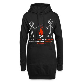 Camping amusant – C’est amusant jusqu’à ce que quelqu’un perde - Sweat-shirt à capuche long Femme - noir - Devant