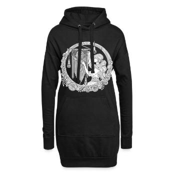 Makramee Design – Kreativität & Boho Style - Hoodie-Kleid - Schwarz - Vorne