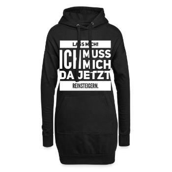 Drôle. Laisse-moi, je dois m’y mettre - Sweat-shirt à capuche long Femme - noir - Devant