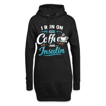 Femmes cadeaux de café pour la sensibilisation au diabète - Sweat-shirt à capuche long Femme - noir - Devant