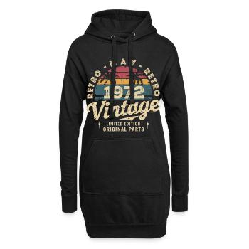 Vintage Mai 1972: Der authentische Mythos Mai 1972 - Hoodie-Kleid - Schwarz - Vorne