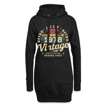Vintage July 1978 Retro Limited Edition - Hoodie Dress - black - Front