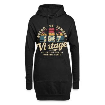 Vintage Septembre 1967 Édition Limitée Septembre - Sweat-shirt à capuche long Femme - noir - Devant