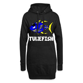 Tunefish - Hoodie-Kleid - Schwarz - Vorne