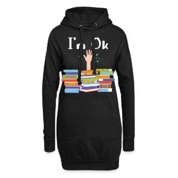 Mon livre sent mieux que votre tablette - Sweat-shirt à capuche long Femme - noir - Devant