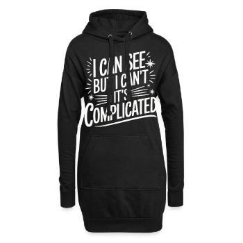 Blinde Blindheit Sehbehinderte Menschen - Hoodie-Kleid - Schwarz - Vorne