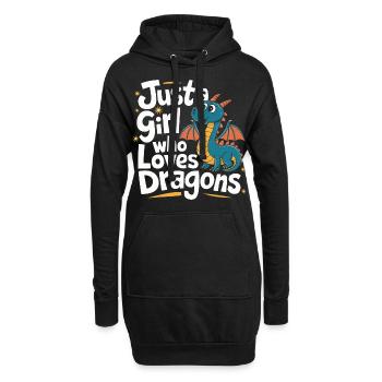 Dragon Mystique Dragon Fantasy - Sweat-shirt à capuche long Femme - noir - Devant
