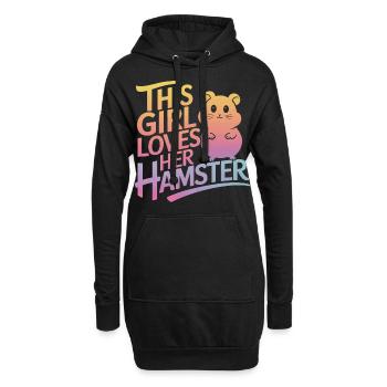 Hamster - Hoodie-Kleid - Schwarz - Vorne
