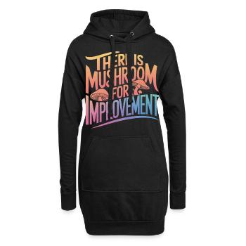 Pilz Pilze Funghi Champignon - Hoodie-Kleid - Schwarz - Vorne