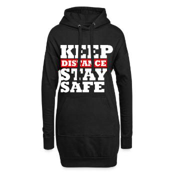 Coole Sprüche - Hoodie-Kleid - Schwarz - Vorne