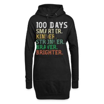100 Days of School Smarter - 100th Days Of School - Sweat-shirt à capuche long Femme - noir - Devant