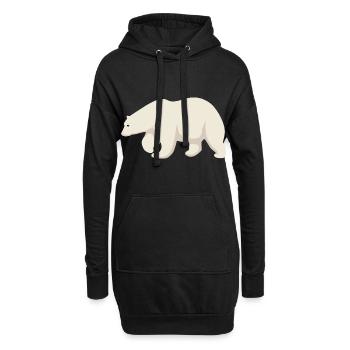 Ours polaire - Sweat-shirt à capuche long Femme - noir - Devant