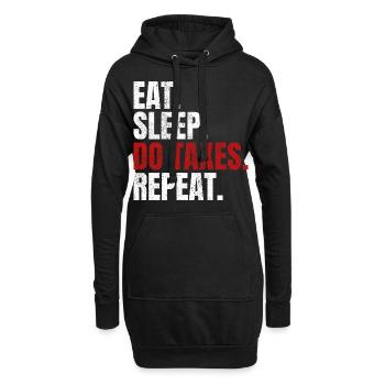 Eat Sleep Do Taxes Repeat Buchhalter Steuerberater - Hoodie-Kleid - Schwarz - Vorne