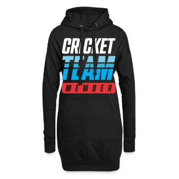 Cricket Team - Hoodie-Kleid - Schwarz - Vorne