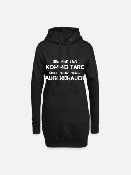 Lustige Sprüche - Hoodie-Kleid - Schwarz