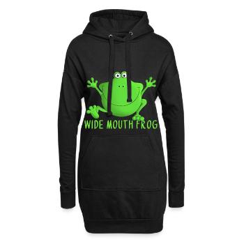 Laughing frog - Hoodie Dress - black - Front