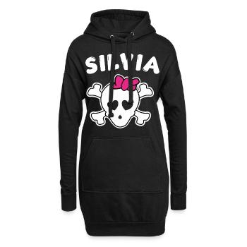 Pirate Silvia Design pour Filles et Femmes - Sweat-shirt à capuche long Femme - noir - Devant
