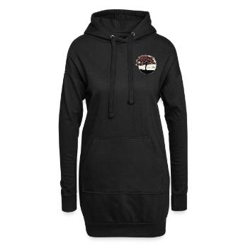Japan Tree - Hoodie-Kleid - Schwarz - Vorne