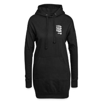 Retro-Typografie in limitierter Auflage - Hoodie-Kleid - Schwarz - Vorne