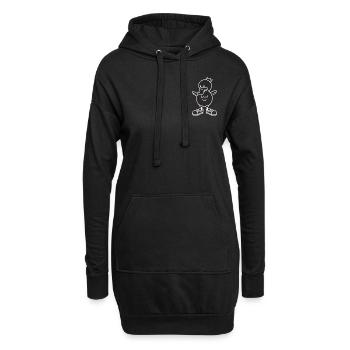 Anti-Zoo One White - Hoodie-Kleid - Schwarz - Vorne