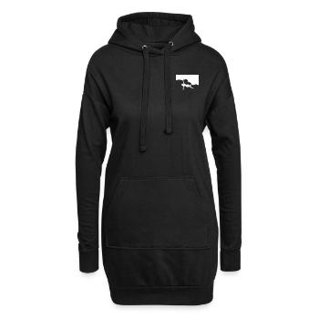 Klettern - Hoodie-Kleid - Schwarz - Vorne