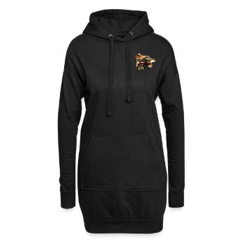 Erstaunliches Retro-Auto - machen Sie eine Reise in die Vergangenheit! - Hoodie-Kleid - Schwarz - Vorne