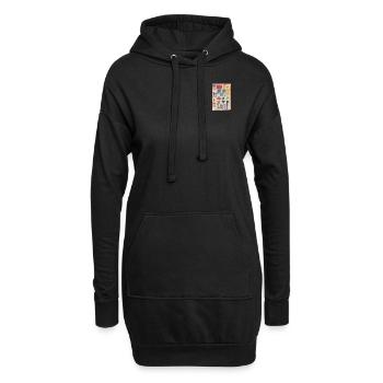 Connected in Time - Hoodie-Kleid - Schwarz - Vorne