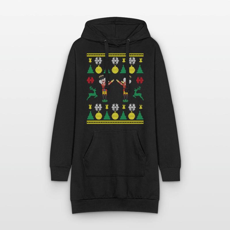 Dancing Nutcracker Dabbing Nutcracker Knittered Hoodie Dress