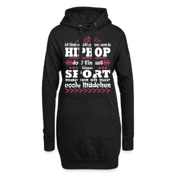 Hiphop Tanzen Musik Mädchen Frauen - Hoodie-Kleid - Schwarz - Vorne