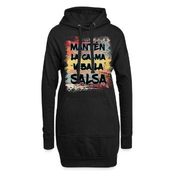 Dance Salsa - Salsa Tanz Geschenk - Hoodie-Kleid - Schwarz - Vorne