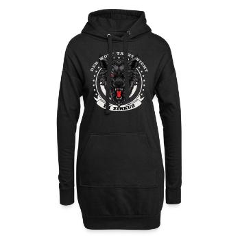 Der Wolf tanzt nicht im Zirkus - Wölfe Rudel Natur - Hoodie-Kleid - Schwarz - Vorne