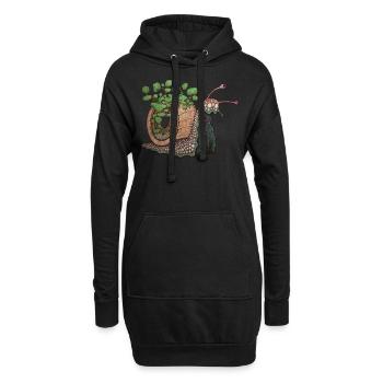 L'Escargot Cosmic - Sweat-shirt à capuche long Femme - noir - Devant