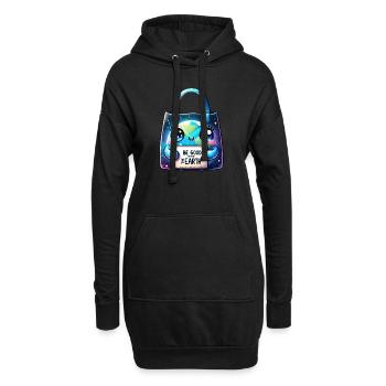 Be Good To The Earth Wiederverwendbare Tragetasche Tag der Erde - Hoodie-Kleid - Schwarz - Vorne