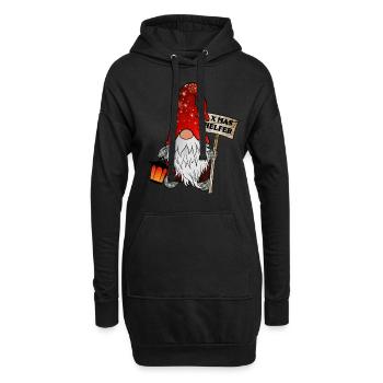 Helper Gnome Gnome de Noël - Sweat-shirt à capuche long Femme - noir - Devant