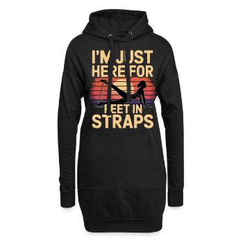I'm Just Here For Feet In Straps 13 - Hoodie-Kleid - Schwarz - Vorne