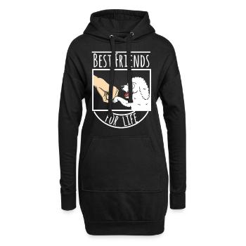 Bichon Frise Best Friends For Life - Hoodie Dress - black - Front